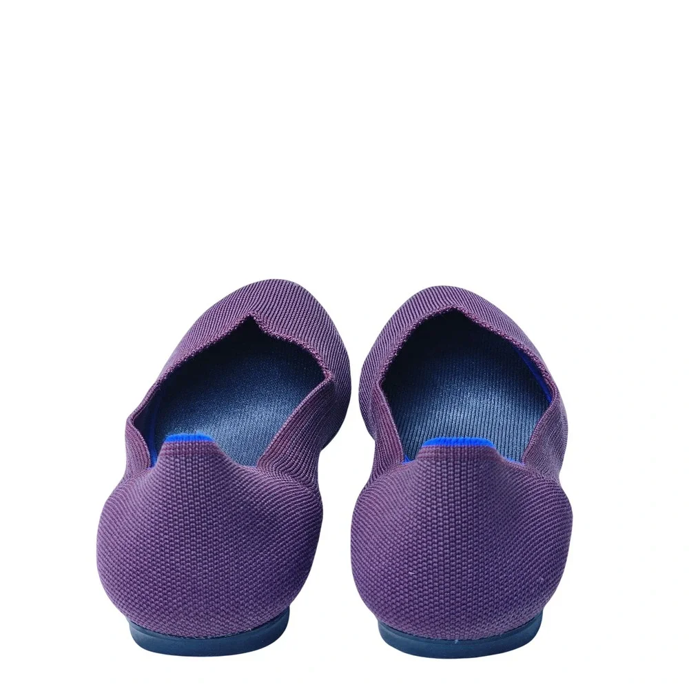Rothy's Eggplant Purple Knit Round Toe Flats Womens 10.5